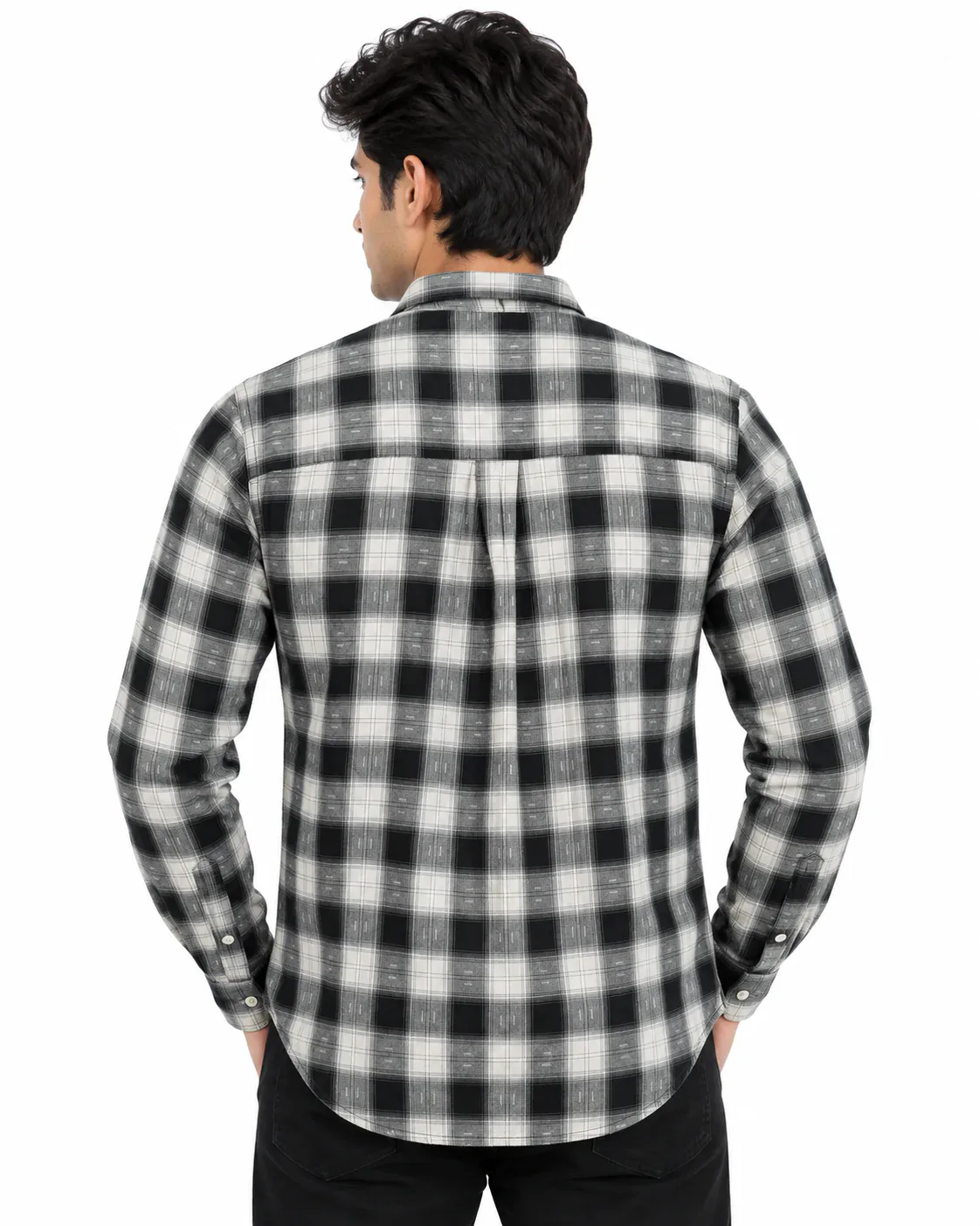 Imported Checks in Black — back