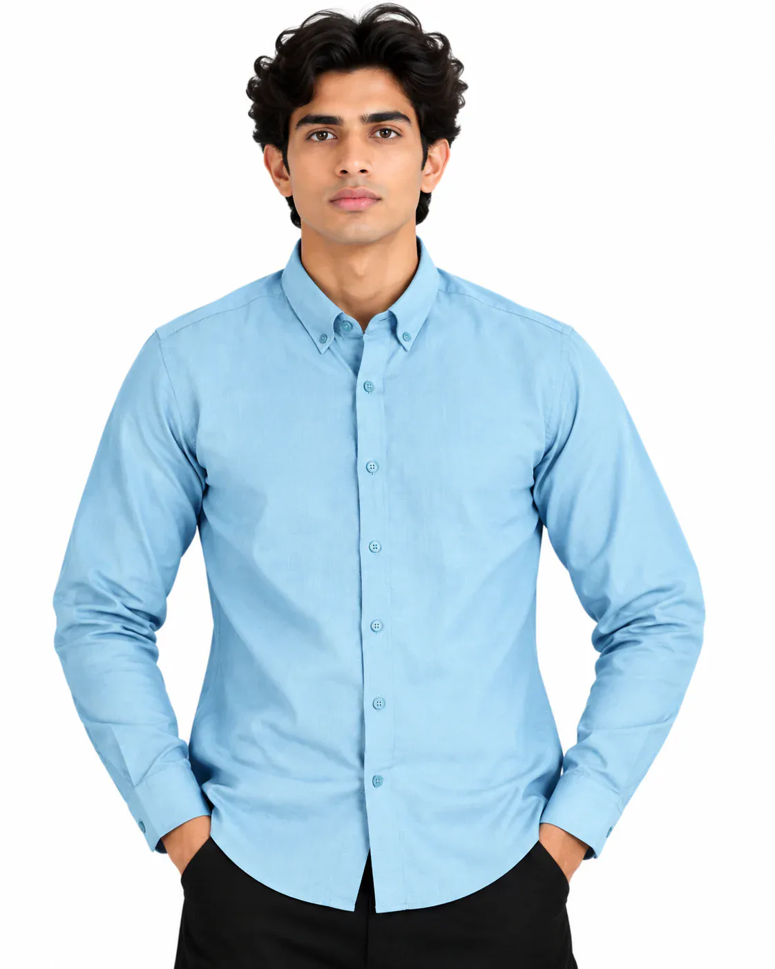 Everyday Luxury Linen in Sea Blue — front