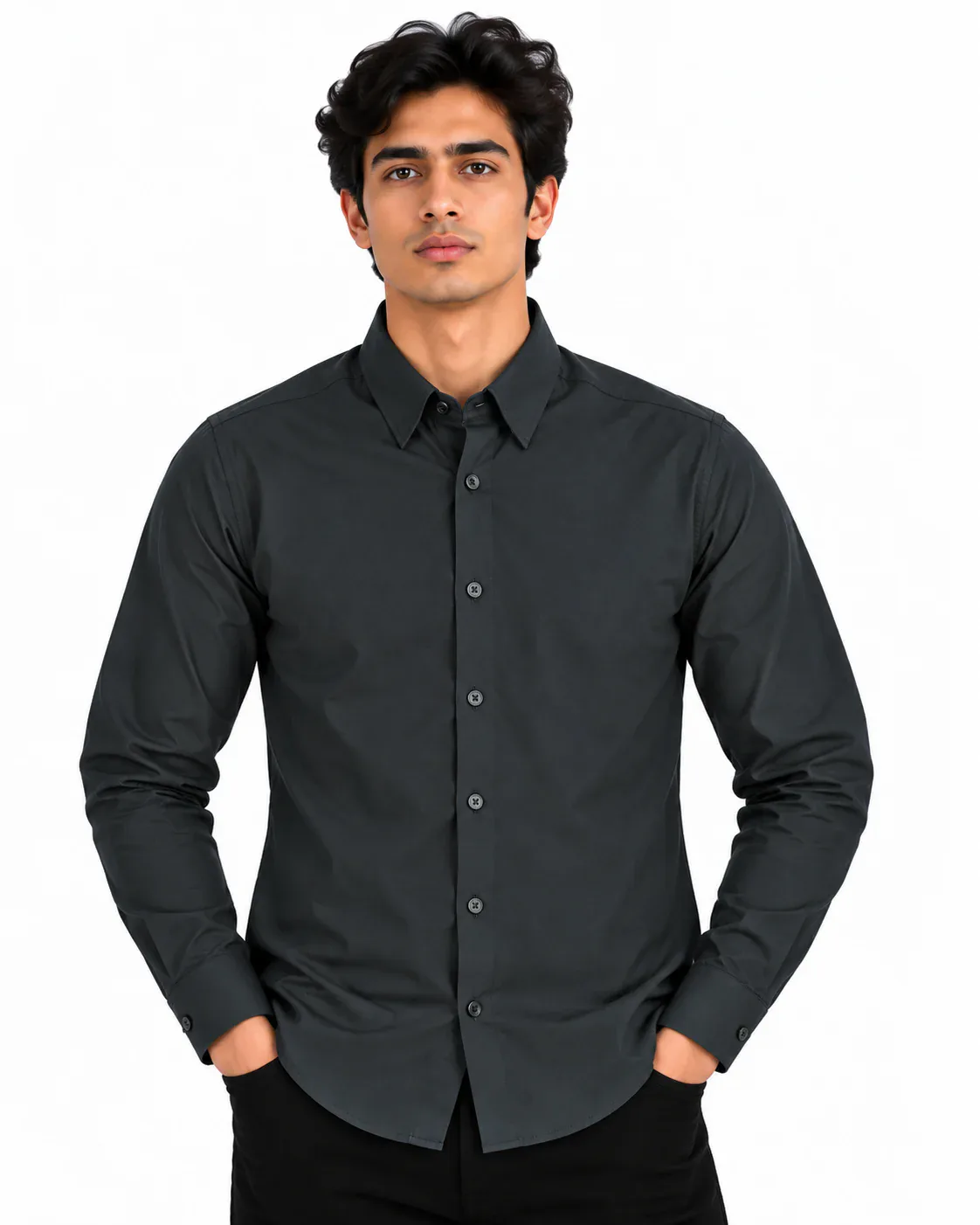Luxury Shirt in Power Black — front